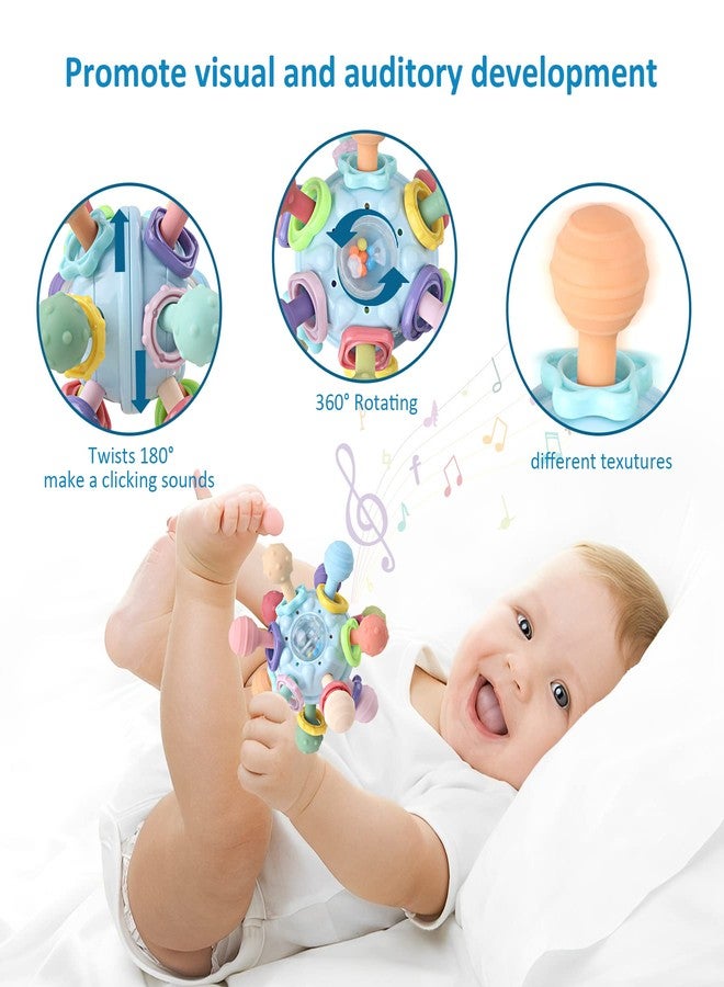 Anzimo Baby Sensory Teething Toys - Baby Teether & Rattle - Gifts for Infant Newborn Boys Girls 0 3 6 9 12 18 Months - Toddler Montessori Educational Learning Toys - Image 2