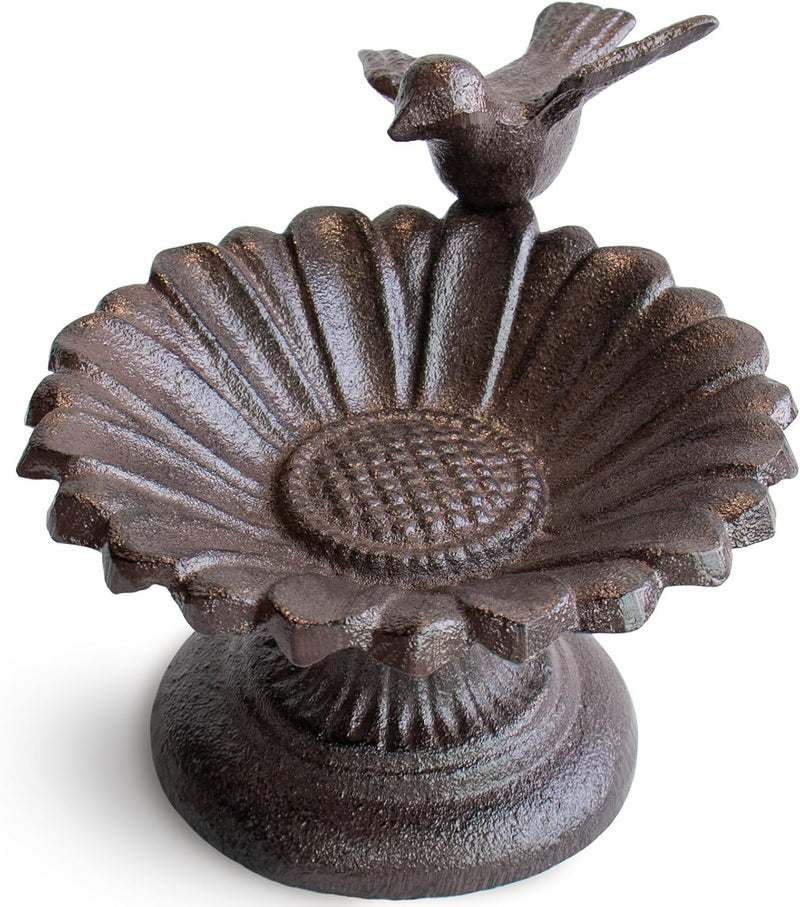 VSPDVO Cast Iron Bird Feeder Tray – Vintage Style Bird Feeder, Heavy Duty, Weatherproof, Outdoor Garden Décor - Image 1