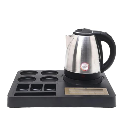 PAUL SONS Stainless Steel Electric Kettle for Instant Water Boiling Use in Hotel Room & Domestic Purpose 1500 Watts, 1.8Litres with Kettle Tray Made of ABS Plastic - Image 1