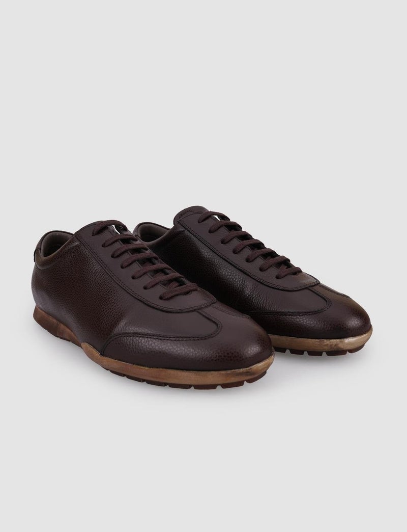 Cabani Leather Brown Lace-Up Men's Casual Shoes  - Image 2
