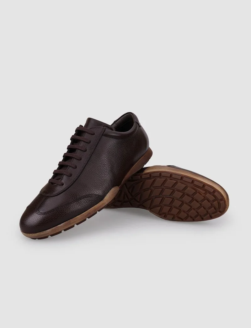 Cabani Leather Brown Lace-Up Men's Casual Shoes