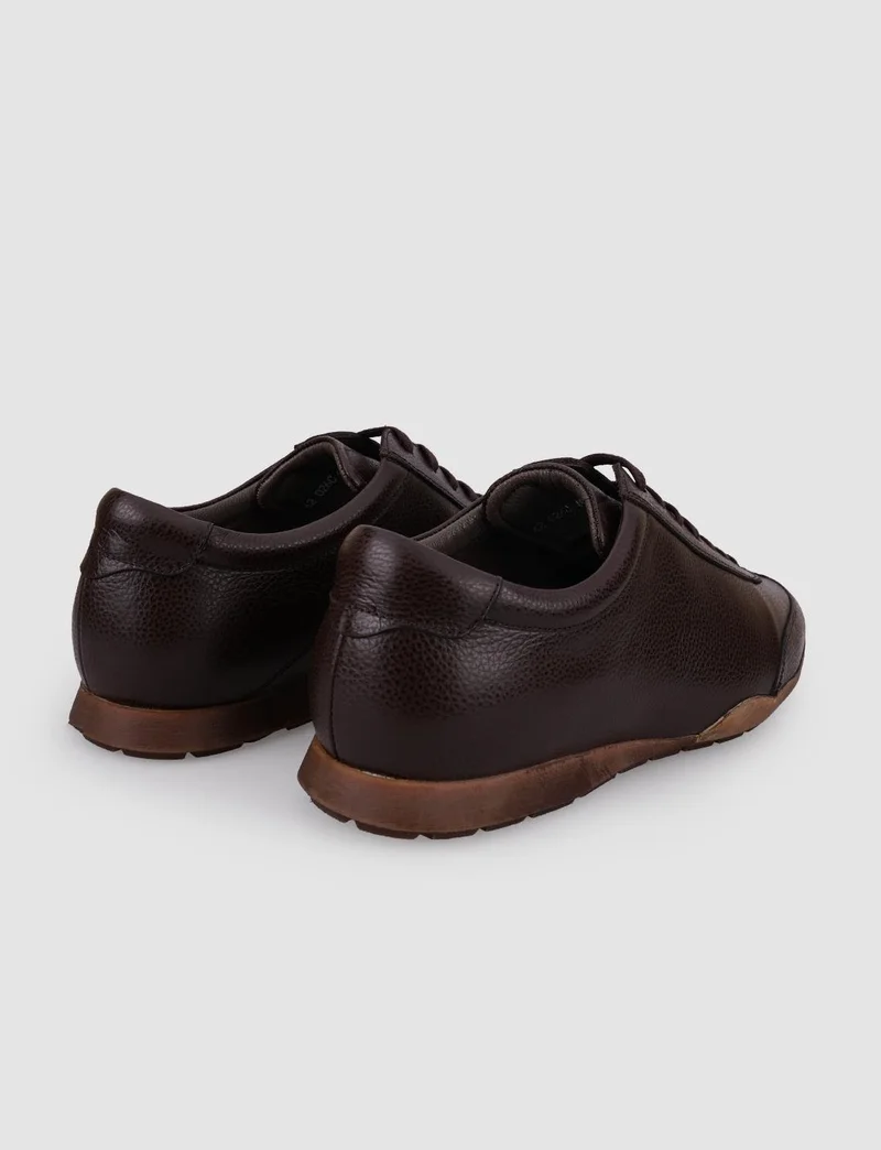 Cabani Leather Brown Lace-Up Men's Casual Shoes