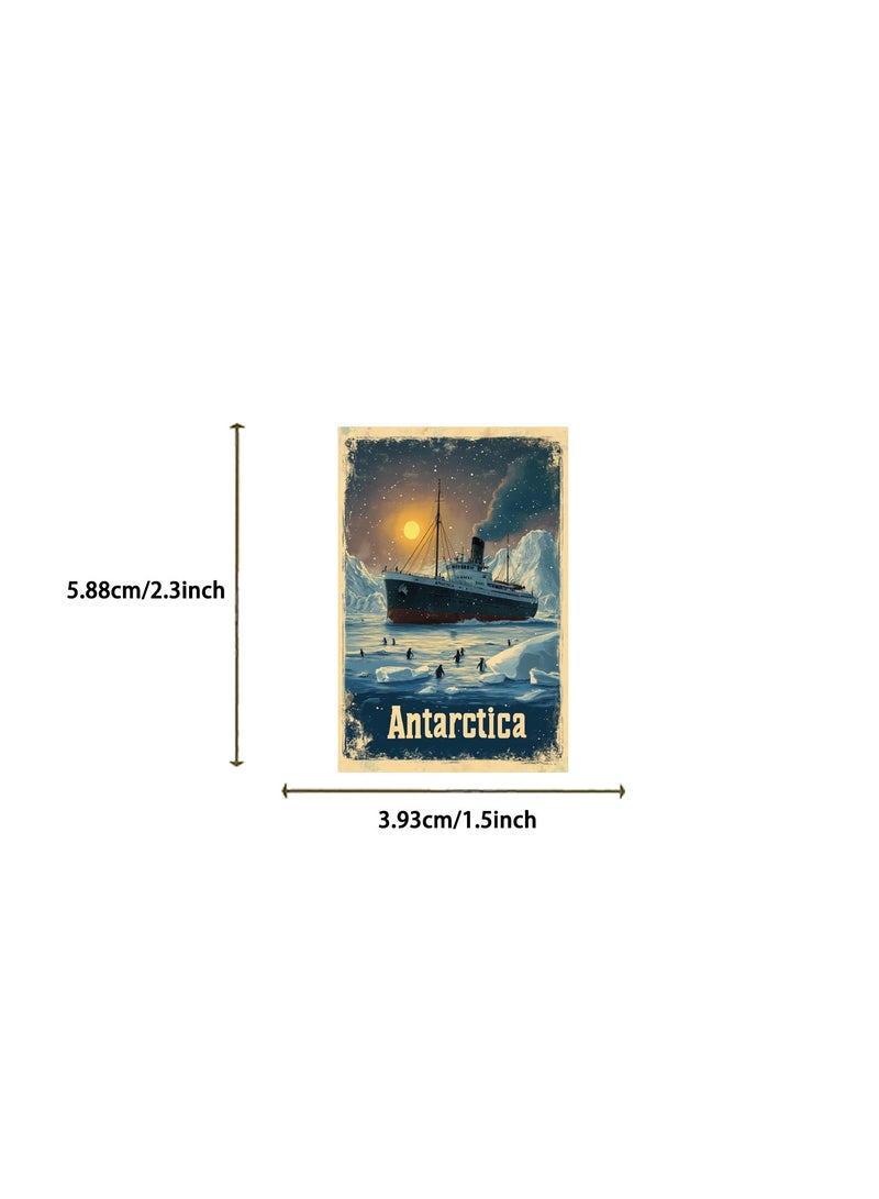 قوس قزح أورينبو مجموعة من 50 قطعة من ملصقات ديكور السفر العتيقة، مطبوعات فنية من جميع أنحاء العالم، صور جمالية لمناظر طبيعية للمدينة، مجموعة صور مجمعة لمدن شهيرة عتيقة للمراهقين والأطفال والبالغين - Image 2