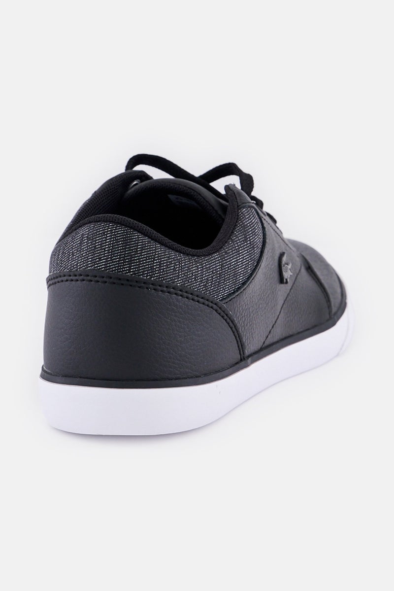 LACOSTE Men Brand Logo Lace Up Minzah 319 Casual Shoes, Black - Image 3