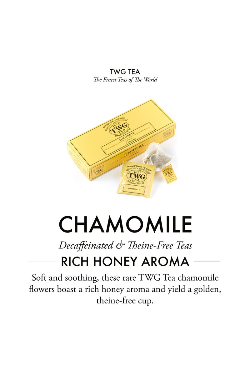 TWG Tea Chamomile | Herbal Tea | Decaffeinated & Theine-Free | 15 Hand Sewn Cotton Tea Bags | Gift Set - Image 3