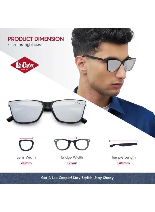Lee Cooper Pc Sunglasses Black Frame Silver Mirror Mirror Lens 62mm  - LC1208C01