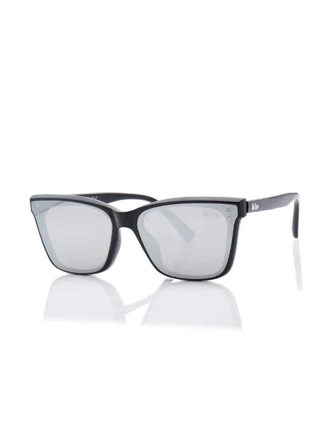 لي كوبر Pc Sunglasses Black Frame Silver Mirror Mirror Lens 62mm  - LC1208C01