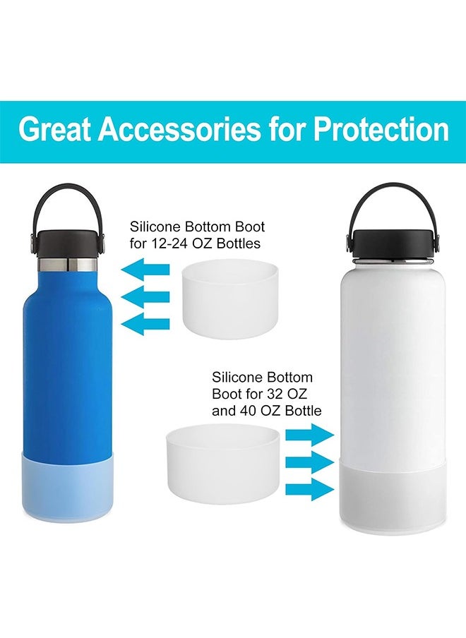 HY - Hydro Flask Boot, 12-24 OZ Hydro Sport Water Bottles Flask Anti-Slip Bottom Sleeve Cover, Compatible With Hydro Flask And More Water Bottles, Anti-Slip Bottom Sleeve Cover(Clear Color) - Image 1
