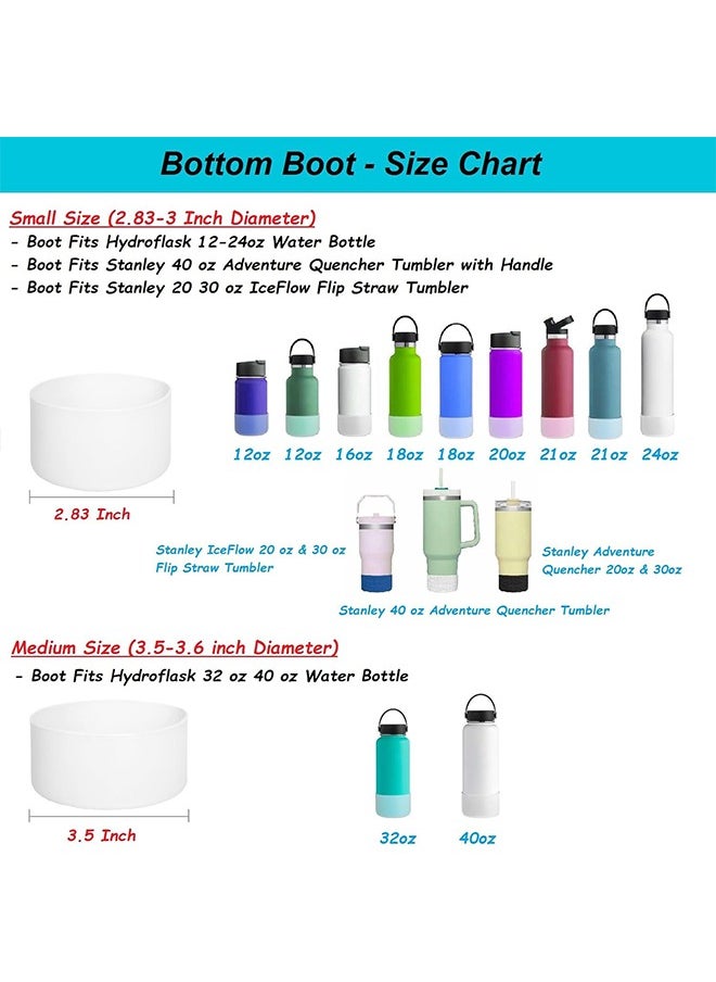 HY - Hydro Flask Boot, 12-24 OZ Hydro Sport Water Bottles Flask Anti-Slip Bottom Sleeve Cover, Compatible With Hydro Flask And More Water Bottles, Anti-Slip Bottom Sleeve Cover(Clear Color) - Image 1