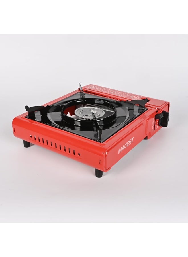 مايست موقد غاز محمول للتخييم باللون الأحمر - مثالي للتخييم والرحلات البرية - Image 3