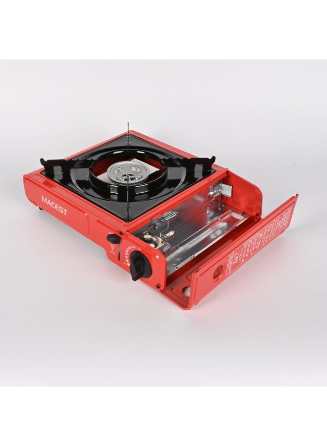 مايست موقد غاز محمول للتخييم باللون الأحمر - مثالي للتخييم والرحلات البرية - Image 5