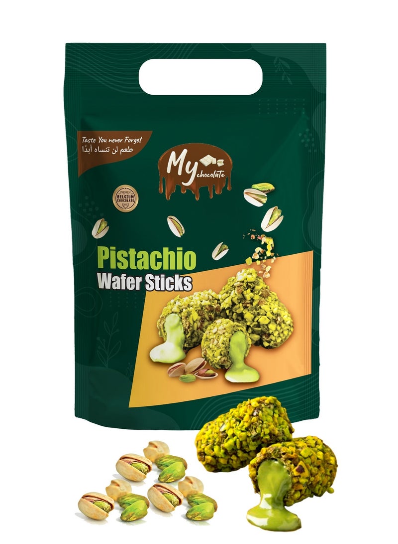 Aghadeer Wafer Pistachio Choco Stick 250g - Image 1