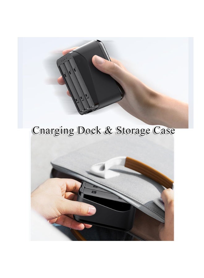 aMagisn Battery Charger Set for Insta360 X5 with Charging Cable,Intelligent Charging, Automatic pop-up, Simultaneous Charging of 3 Batteries (No Battery, No SD Card) - Image 4