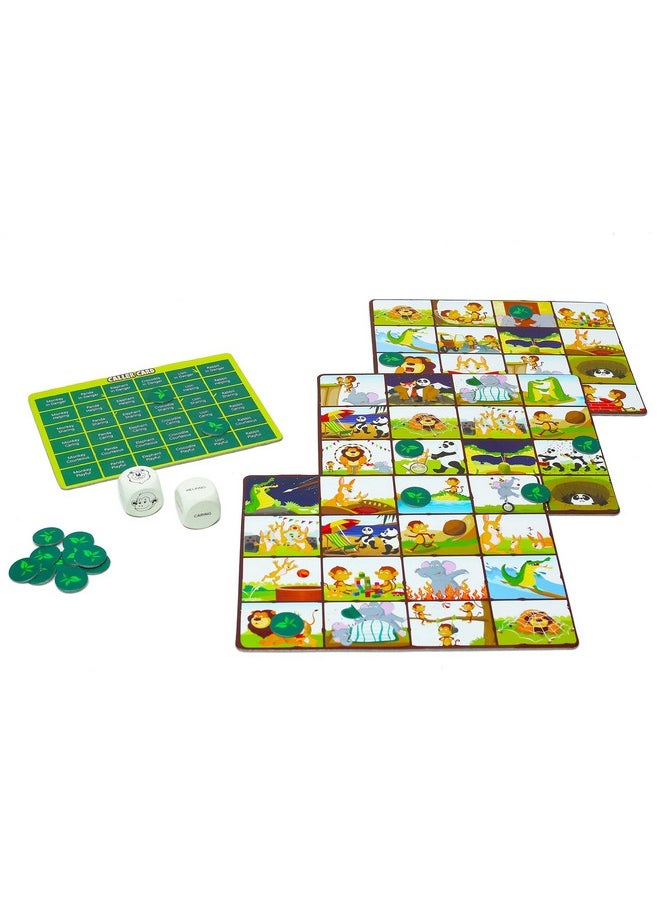 CHALK AND CHUCKLES - Chalk and Chuckles A Day in The Jungle, Fun Animal Bingo Board Game for Kids Age 4-7, Gift for Boys and Girls 5+ Years - Image 1