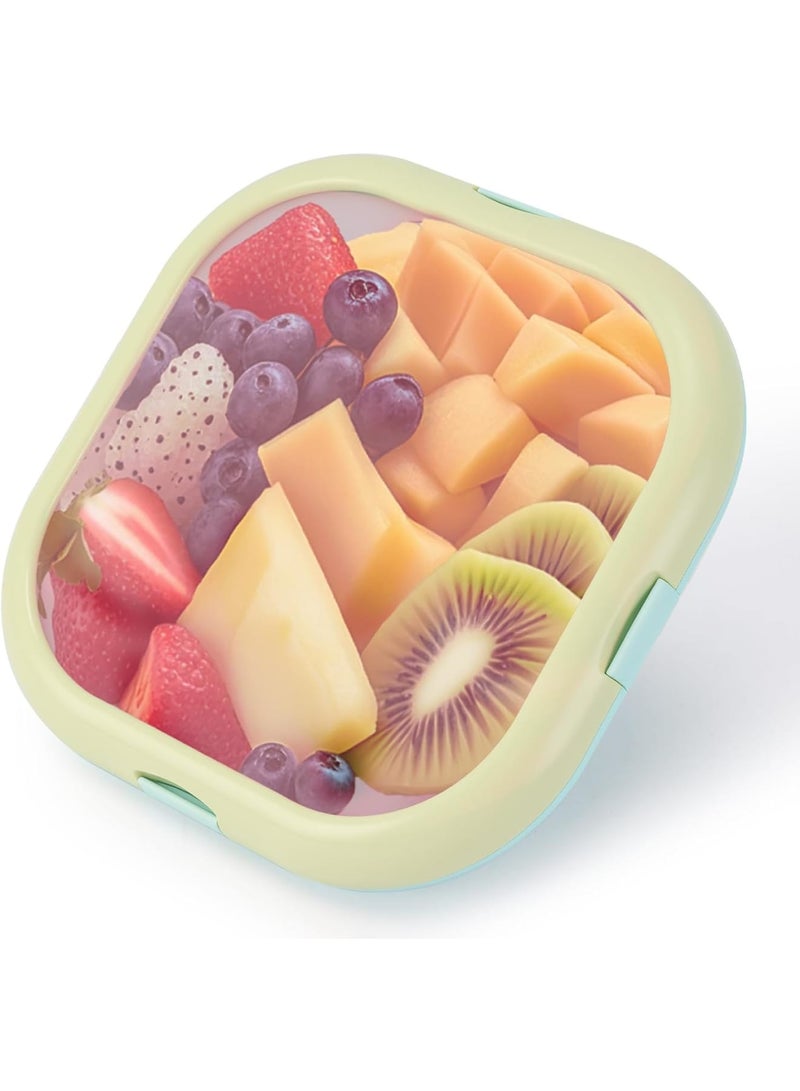 SYOSI Reusable Food Savers Set, Airtight Storage Containers for Avocados, Onions, Tomatoes & Sandwiches, BPA-Free Kitchen Organizers for Fruits, Garlic & Veggies (20.5 * 20.5 * 3.3cm, Blue and Green) - Image 1