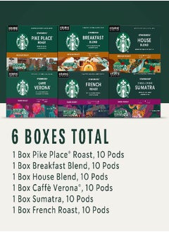 Starbucks K-Cup Coffee Pods-Medium & Dark Roast Variety Pack for Keurig Brewers-100% Arabica-6 boxes (60 pods total) - pzsku/Z76581CCE3E0E658B5594Z/45/_/1692874383/f54bc4ee-ab5a-4d95-9053-b30e133e3a5e