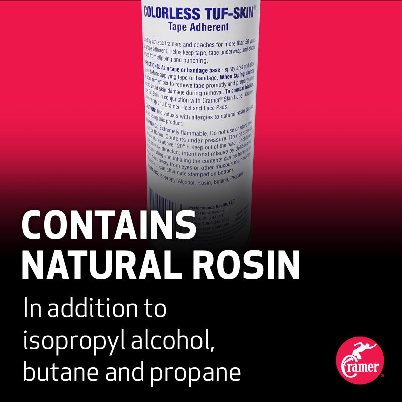 Cramer Tuf-Skin Taping Base for Athletic Tape, Adherent for Kinesiology Tape, Gymnastics Leotards, Aerial Silks, and Kinetic Taping, Prevents Blisters, Athletic Training Supplies, 10 Ounce Spray - Image 5