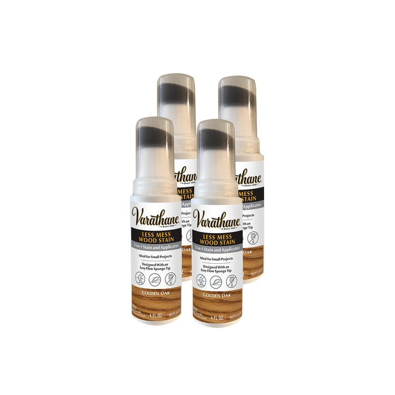 Varathane 3680354PK Less Mess Wood Stain and Applicator 4 oz Golden Oak 4 Pack - Image 2