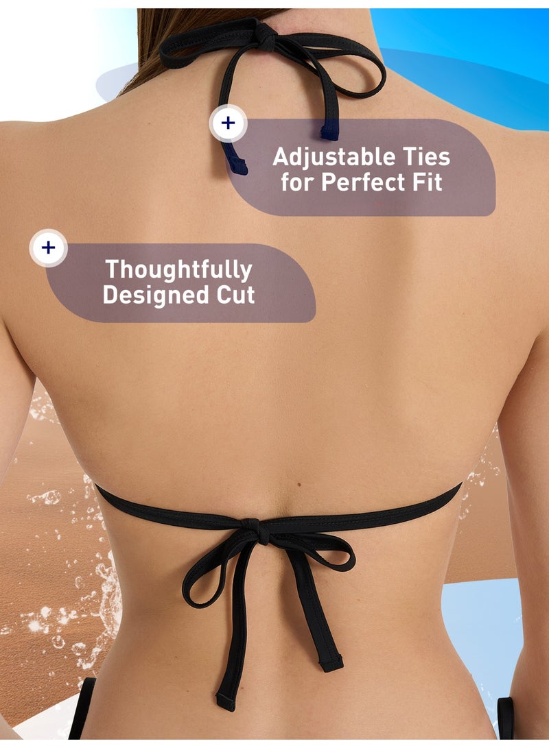 Joss Women’s Black Swim Bodice – Adjustable Straps, Quick-Dry Elastic Fabric, Stylish Fit for Pool or Beachside Confidence - Image 3