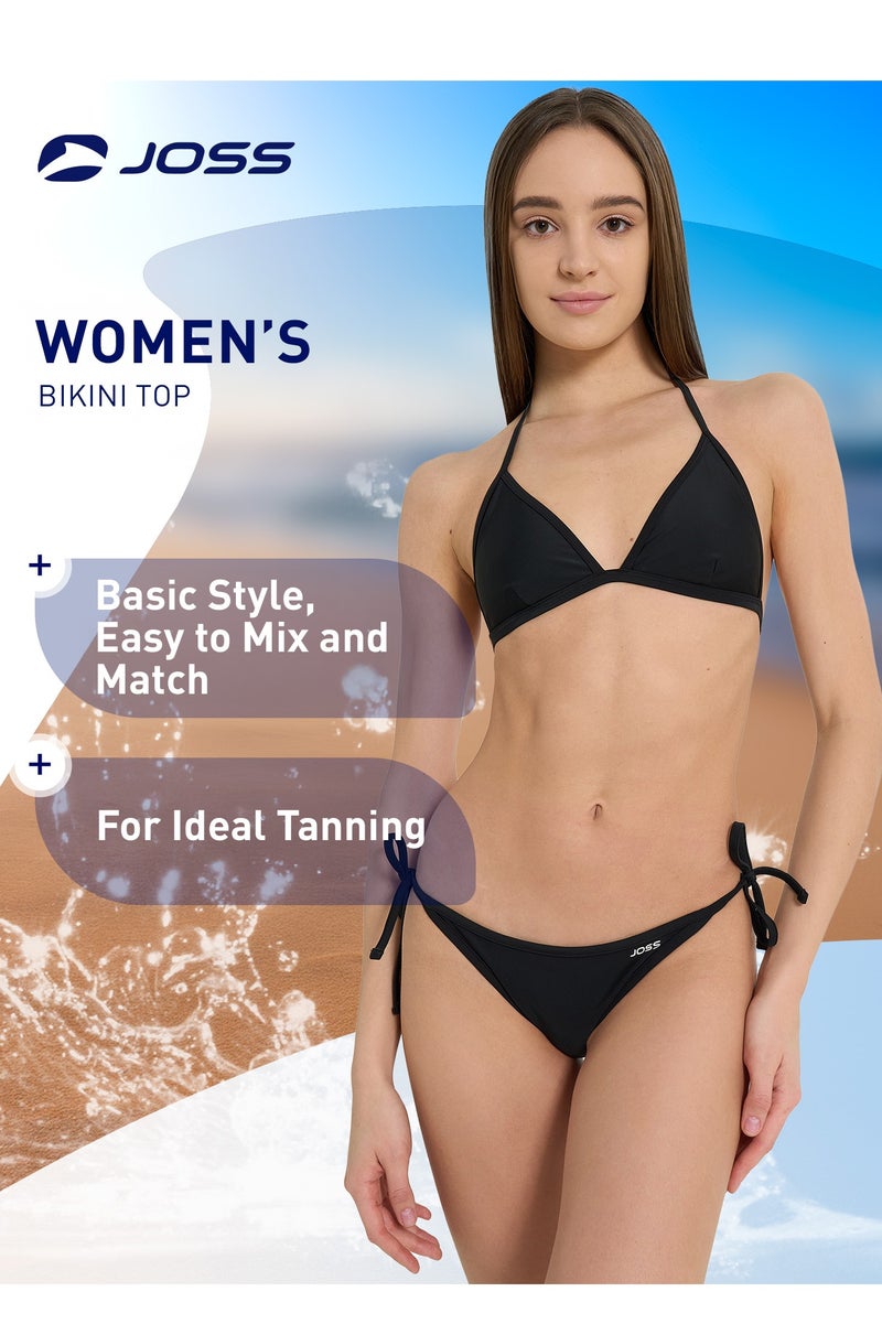 Joss Women’s Black Swim Bodice – Adjustable Straps, Quick-Dry Elastic Fabric, Stylish Fit for Pool or Beachside Confidence - Image 2