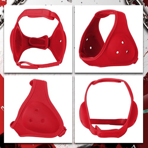 Tellegloww Wrestling Headgear for Kids Youth Soft Grappling Headgear Adjustable Wrestling Ear Guard for Adults(Red,Classic Style) - Image 4