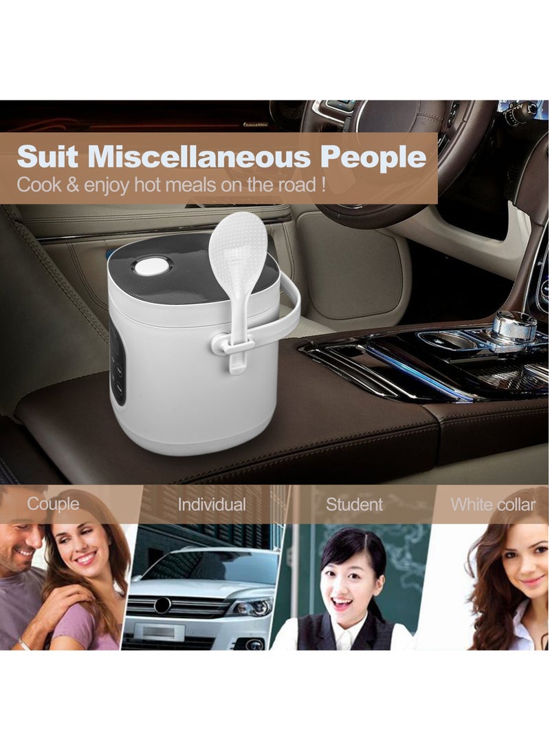 12V 24V Rice Cooker for Car 2L Cooking Food Pot Electric Portable Steamer Fast Fully Automatic High Temperature Protection for  Travel to Make Rice Soup Porridge Cake  - Image 2