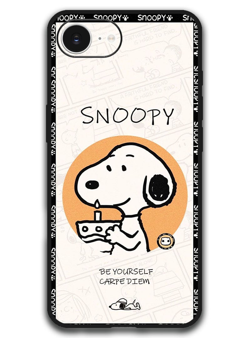 Theodor Case Compatible with Apple iPhone 16e 6.1 Inch Protection Shockproof Bumper Cover - Snoopy - Image 1