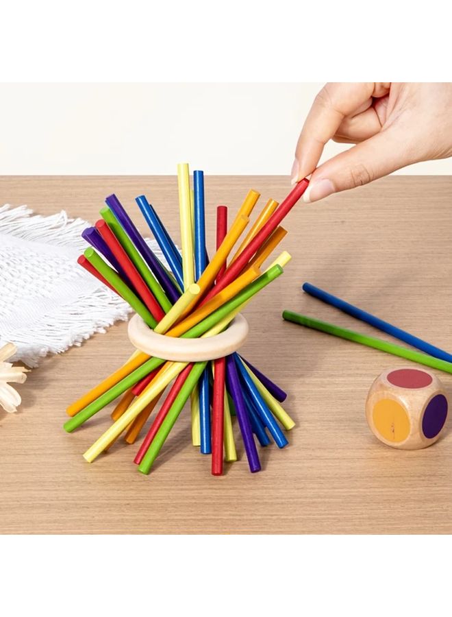 Wooden Stick Game For Kids Colorful Educational Toy Cognitive Development Focus Training - Image 5