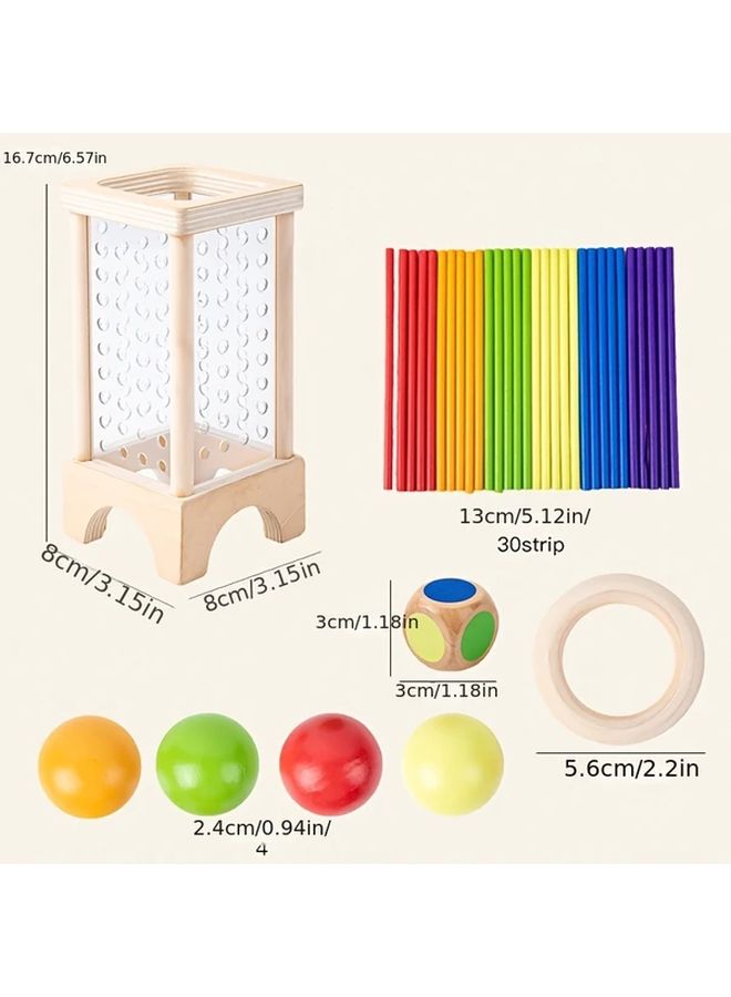Wooden Stick Game For Kids Colorful Educational Toy Cognitive Development Focus Training - Image 2