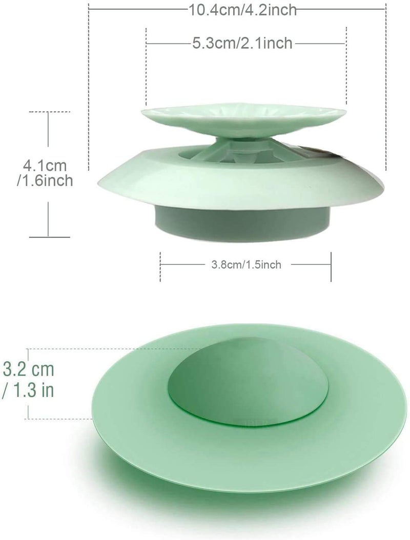 KPNG Shower Drain Stopper - Silicone Bathtub Sink Stopper Hair Trap Hair Catcher Bathtub Drain Strainers Protectors Cover for Floor Laundry Kitchen and Bathroom (Pack of-3, Random) - Image 3