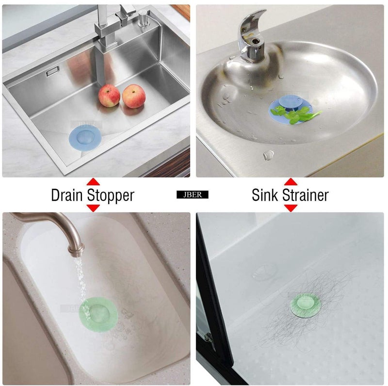 KPNG Shower Drain Stopper - Silicone Bathtub Sink Stopper Hair Trap Hair Catcher Bathtub Drain Strainers Protectors Cover for Floor Laundry Kitchen and Bathroom (Pack of-3, Random) - Image 5