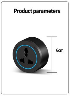Beirui Universal rail socket Power socket adapter Power rail socket Multifunctional electric mobile rail socket Sliding wall socket with blue LED ring  - Image 2
