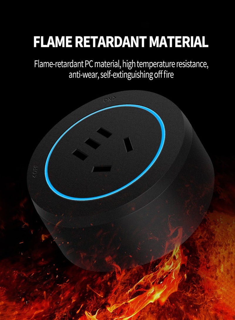Beirui - Universal rail socket Power socket adapter Power rail socket Multifunctional electric mobile rail socket Sliding wall socket with blue LED ring - Image 1