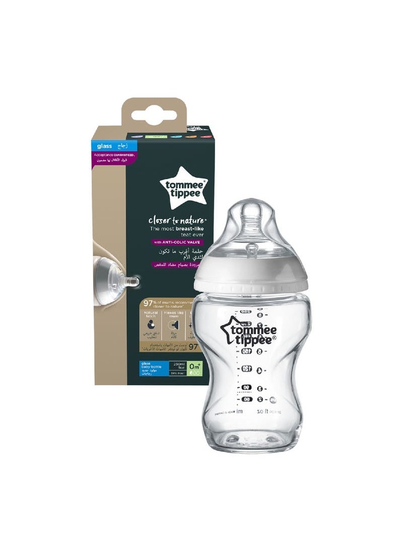 Tommee Tippee UK Tommee Tipppe Glass Feeding Bottle 250 Ml