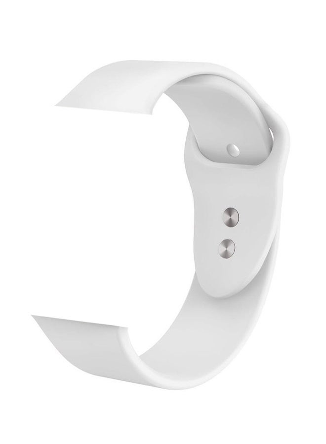 Replacement Silicone Band For Apple Watch Series 4/5 White
