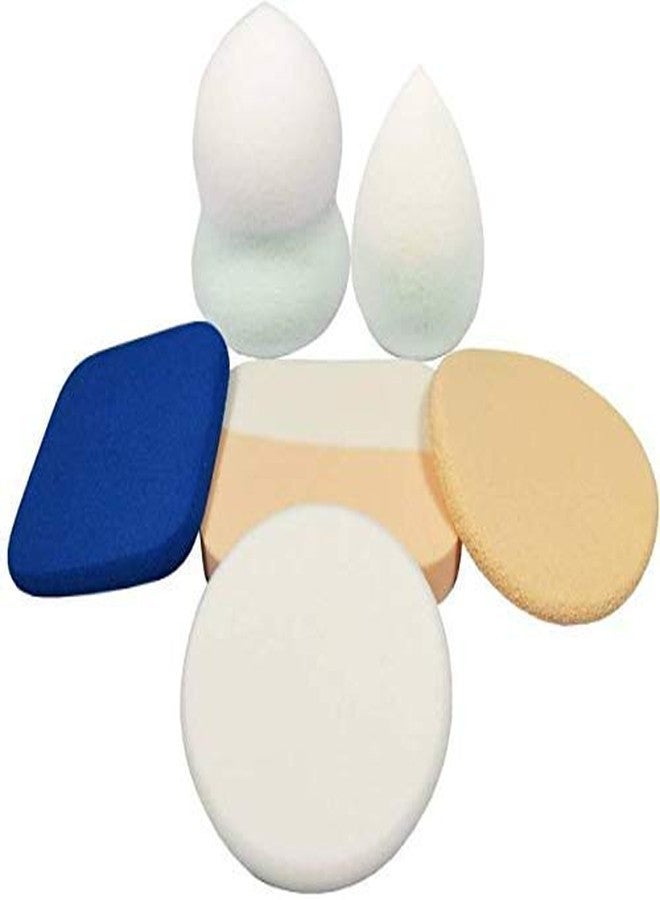 CONNECTWIDE Makeup Premium Beauty Sponge Blender Puff Set - LATEX-FREE Multipurpose Shape and Color -Set of 6 - Image 3