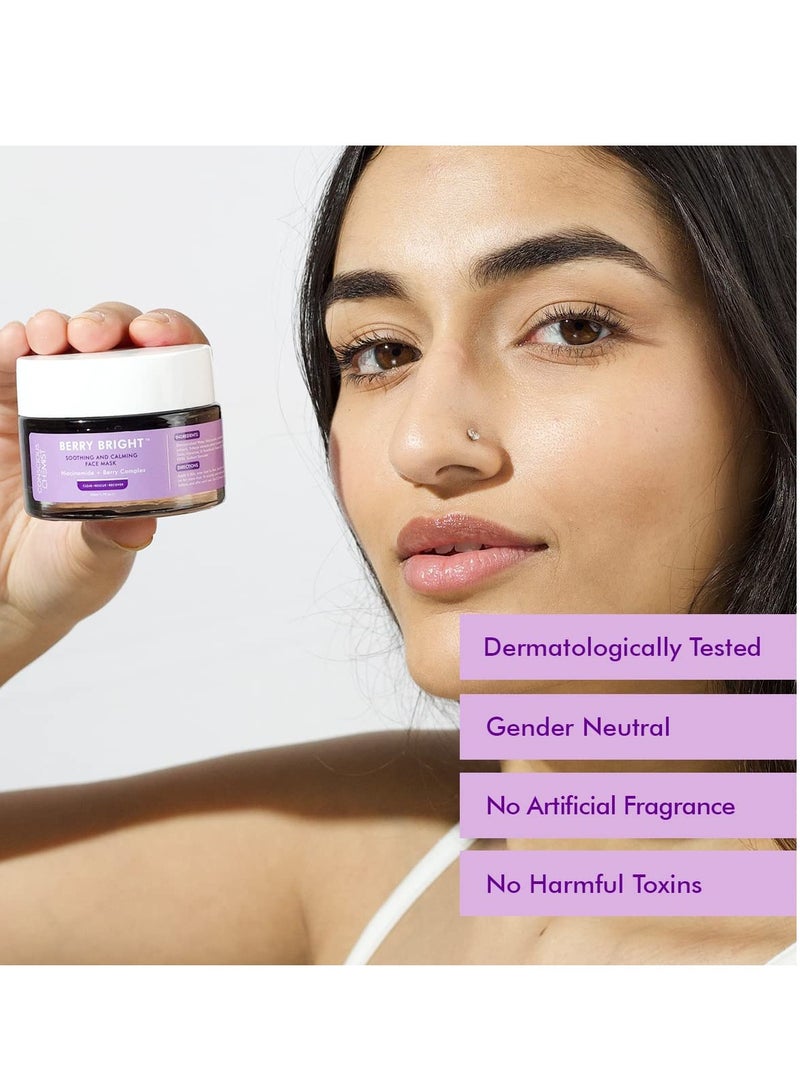 كيميائي واعي قناع تفتيح الوجه من شركة كونشس كيمست للحصول على بشرة مشرقة وصافية مع مستخلصات التوت النياسيناميد 50 جم - Image 4