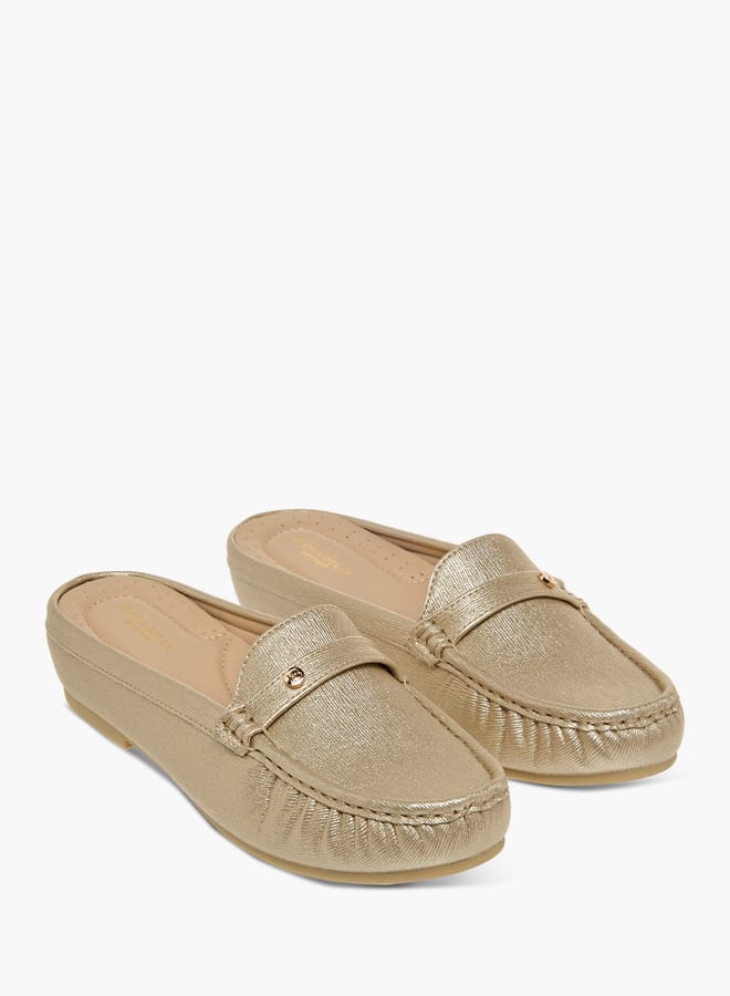 Flora Bella By Shoexpress Womens Textured Slip-On Mules  - Image 2