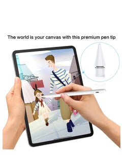 Y&D Replacement Tips for iPad Pen 1st Gen 2nd Gen, High Sensitivity iPencil Nibs Compatible Original Apple Pencil Tip Pencil, Smooth Durable White 2Pack  - Image 4