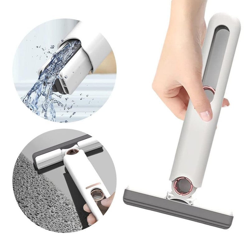 k2 Portable Mini Mop Kitchen Cleaning Tools Car Desk Office SELFSqueeze Short MOP Hand WASHFree Absorbent with 1 Cotton Head Sponge for Bathroom Kitchens Table - Image 5