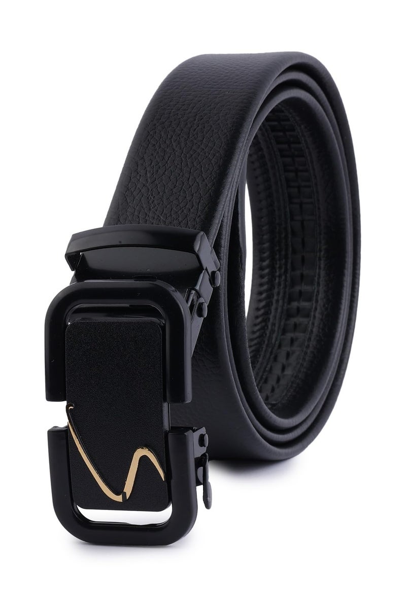 ZEVORA Men's Casual,Formal Leather Auto Lock Buckle Belt - Image 1