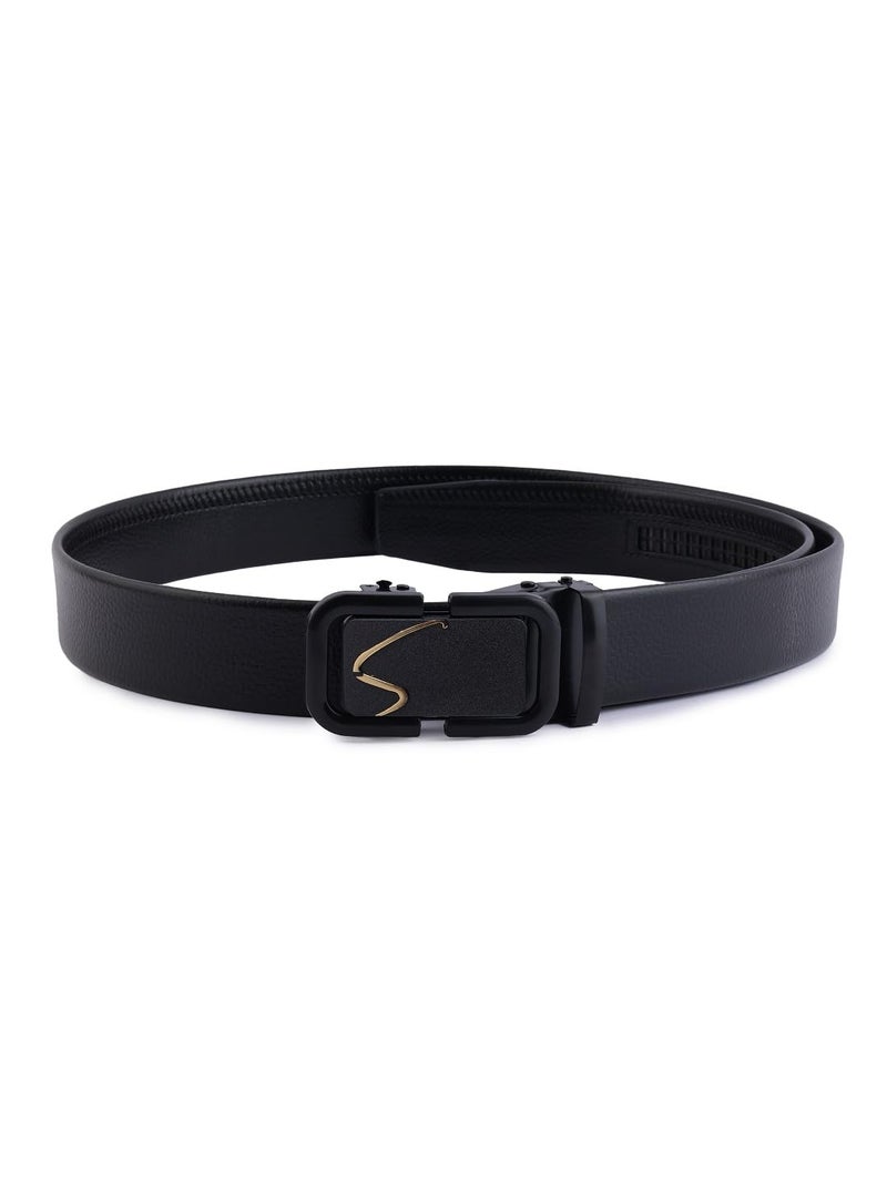 ZEVORA Men's Casual,Formal Leather Auto Lock Buckle Belt - Image 3