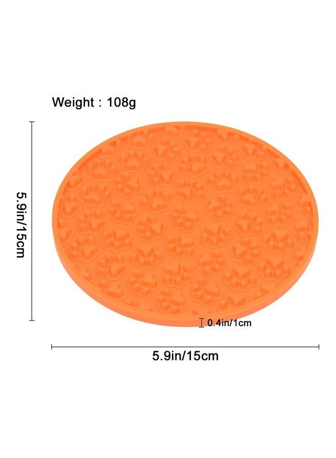 NIBEMINENT Silicone Slow Feeder Dog Treat Dispensing Mat Orange 15 x 15cm - Image 2