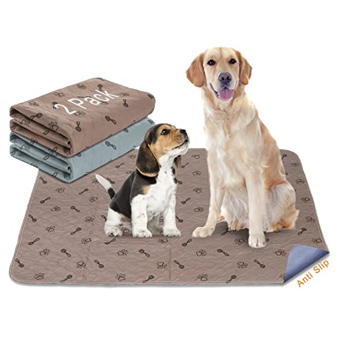 Peepeego 2Pack 36x36 Dog Pads Washable and Free Dog Comb, Reusable Puppy Pads with Fast Absorbent, Waterproof, Non Slip Incontinence Pads for Training, Whelping, for Playpen, Crate, Kennel - Image 1