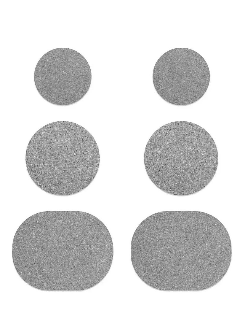 6pcs Heel Wear Repair, Shoe Patch Stickers, Unisex, Anti-Wear, Heel Protector Adhesive, Sports Shoe net repair, (Light Grey) - Image 2