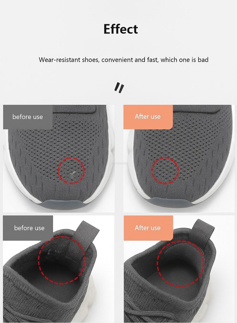 6pcs Heel Wear Repair, Shoe Patch Stickers, Unisex, Anti-Wear, Heel Protector Adhesive, Sports Shoe net repair, (Light Grey) - Image 3
