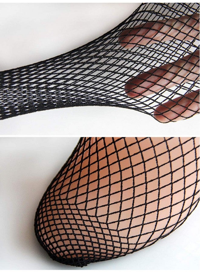 PENTA ANGEL PENTA ANGEL 3 Pairs Women Black Lace Fishnet Socks Elastic Ankle High Dress Hollow Out Mesh Net Socks Tights for Summer Wear - Image 2