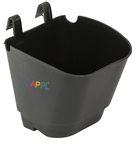 CAPPL 100 Pcs Vertical Garden Wall Hanging Pot (Black), 12 x 12 x 9.5 Cm - Image 1