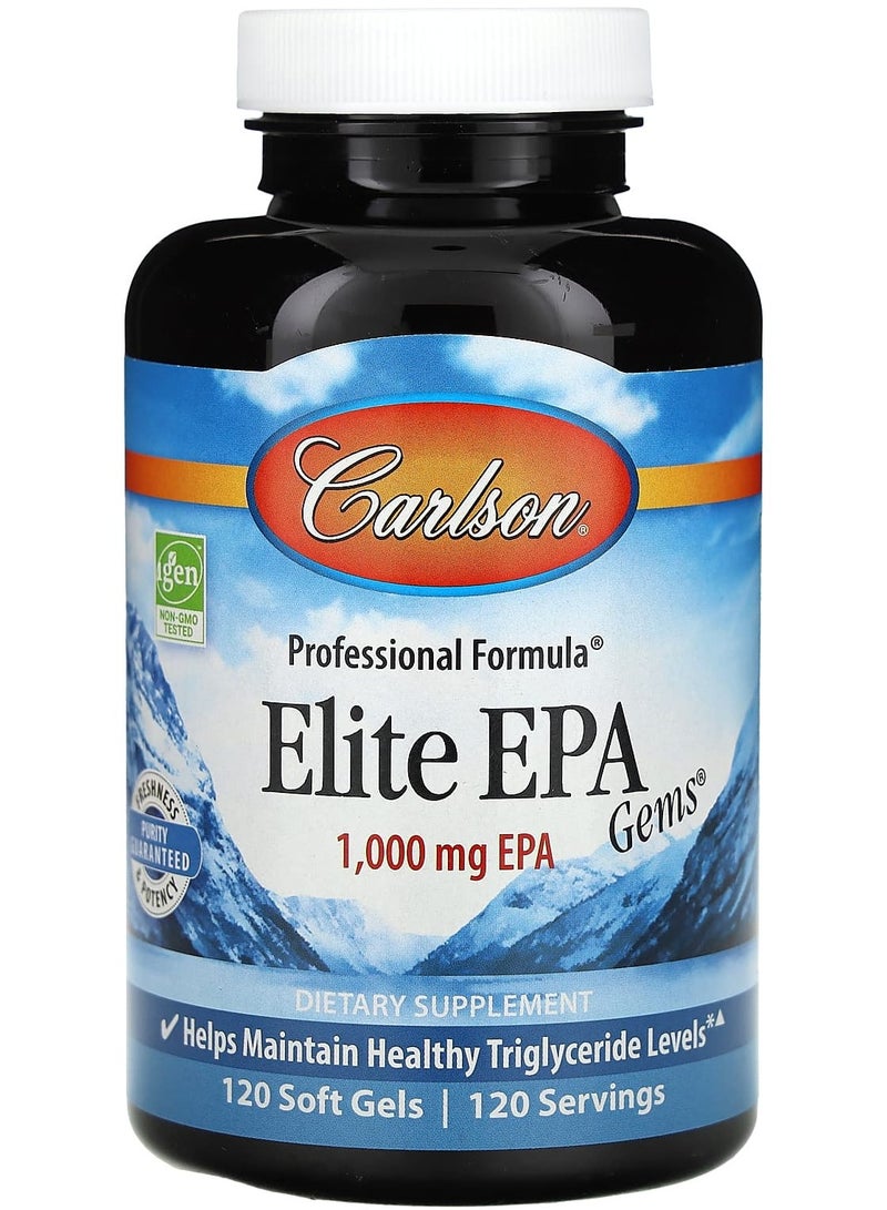 Carlson Elite EPA Gems, 1,000 mg, 120 Soft Gels
