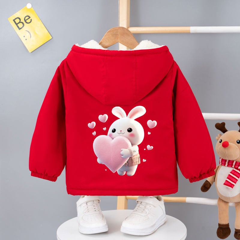 Girl'S Cotton Coat Coat Winter Style Western Style Korean Style Girl'S Thickened Cotton Short Cotton Coat Top - Image 1